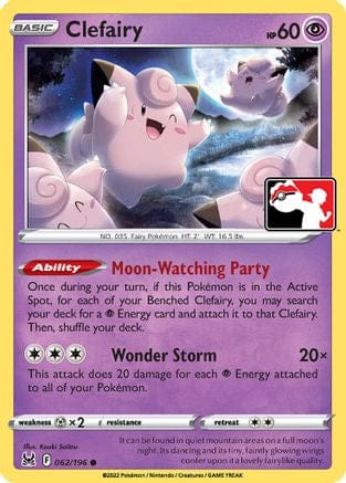'Pokemon - 'Clefairy 062/196  Prize Pack Series Cards - Common