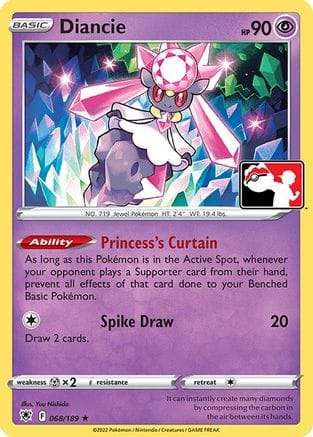 'Pokemon - 'Diancie 068  Prize Pack Series Cards - Rare