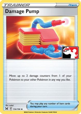 'Pokemon - 'Damage Pump 156/196  - Holofoil Prize Pack Series Cards - Uncommon