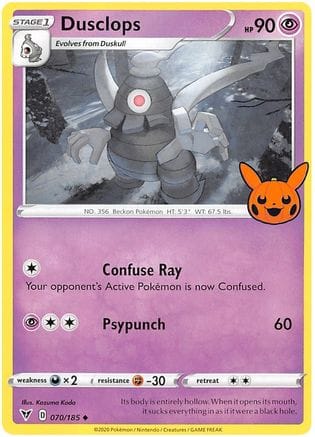 'Pokemon - 'Dusclops 070/185  Trick or Trade BOOster Bundle 2023 - Uncommon