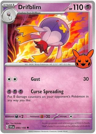 'Pokemon - 'Drifblim 090/198  Trick or Trade BOOster Bundle 2023 - Uncommon