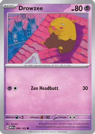 'Pokemon - 'Drowzee 096/165  SV Scarlet & Violet 151 - Common