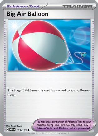 'Pokemon - 'Big Air Balloon 155/165  - Reverse Holofoil SV Scarlet & Violet 151 - Uncommon
