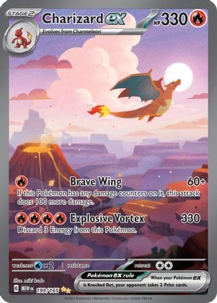 'Pokemon - 'Charizard ex 199/165  - Holofoil SV Scarlet & Violet 151 - Special Illustration Rare