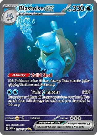 'Pokemon - 'Blastoise ex 200/165  - Holofoil SV Scarlet & Violet 151 - Special Illustration Rare