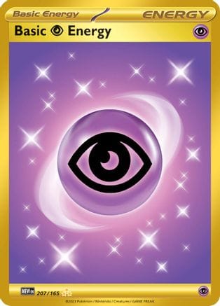 'Pokemon - 'Basic Psychic Energy 207/165  - Holofoil SV Scarlet & Violet 151 - Hyper Rare
