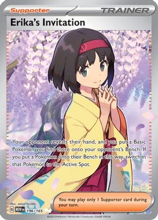 'Pokemon - 'Erika's Invitation 196/165  - Holofoil SV Scarlet & Violet 151 - Ultra Rare