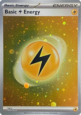 'Pokemon - 'Basic Lightning Energy (Cosmos Holo) 004  - Holofoil SVE Scarlet & Violet Energies - Common