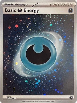 'Pokemon - 'Basic Darkness Energy (Cosmos Holo) 007  - Holofoil SVE Scarlet & Violet Energies - Common