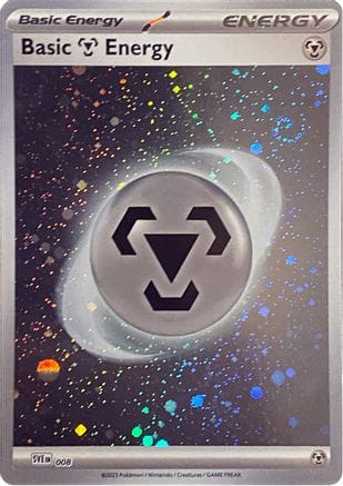 'Pokemon - 'Basic Metal Energy (Cosmos Holo) 008  - Holofoil SVE Scarlet & Violet Energies - Common