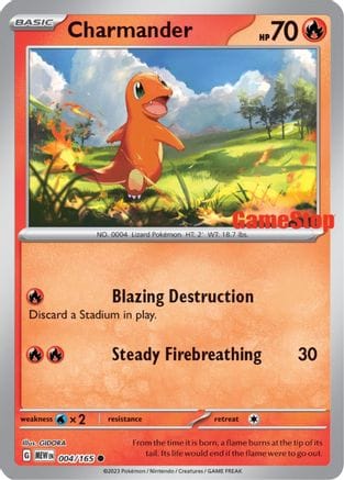 'Pokemon - 'Charmander 004/165  - Reverse Holofoil Miscellaneous Cards & Products - Promo