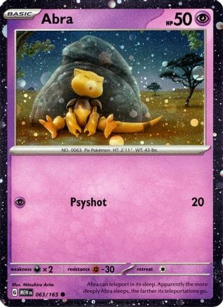 'Pokemon - 'Abra 063/165  - Holofoil Miscellaneous Cards & Products - Promo