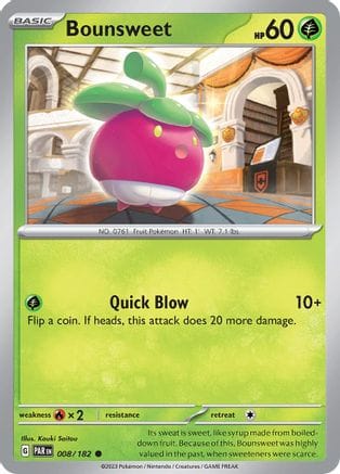 'Pokemon - 'Bounsweet 008/182  SV04 Paradox Rift - Common