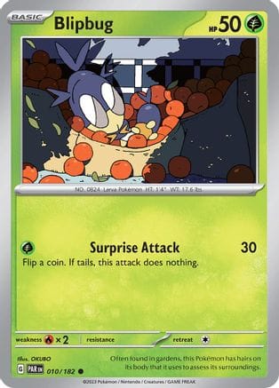 'Pokemon - 'Blipbug 010/182  SV04 Paradox Rift - Common