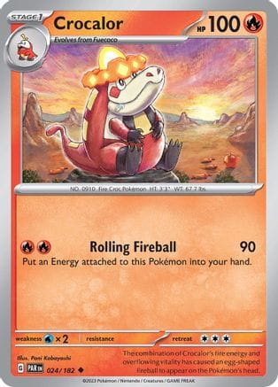 'Pokemon - 'Crocalor 024/182  SV04 Paradox Rift - Uncommon