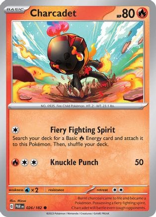 'Pokemon - 'Charcadet 026/182  SV04 Paradox Rift - Common