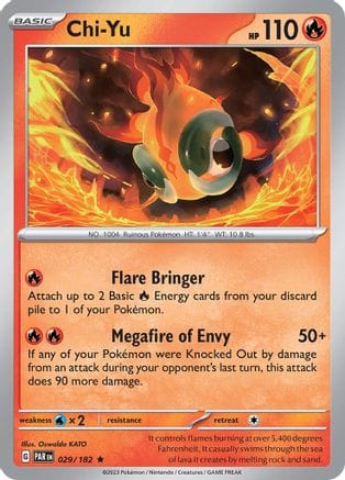 'Pokemon - 'Chi-Yu 029/182  - Holofoil SV04 Paradox Rift - Rare