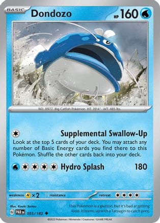 'Pokemon - 'Dondozo 055/182  SV04 Paradox Rift - Uncommon