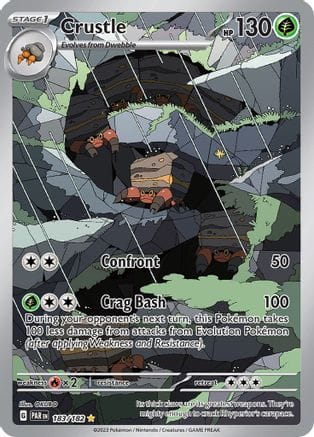 'Pokemon - 'Crustle 183/182  - Holofoil SV04 Paradox Rift - Illustration Rare