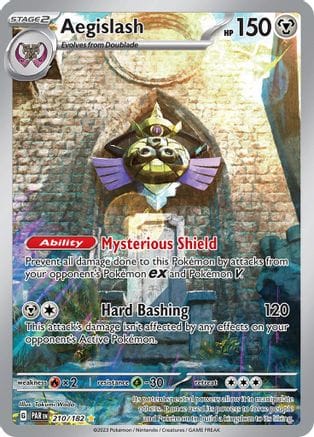 'Pokemon - 'Aegislash 210/182  - Holofoil SV04 Paradox Rift - Illustration Rare