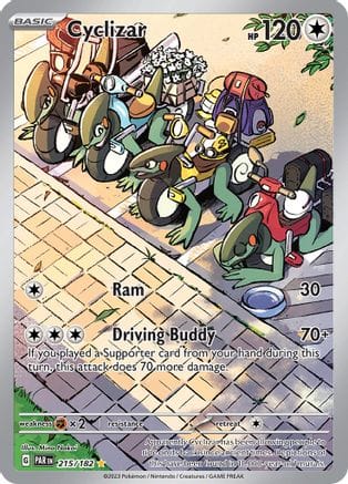 'Pokemon - 'Cyclizar 215/182  - Holofoil SV04 Paradox Rift - Illustration Rare
