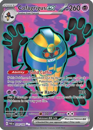 'Pokemon - 'Cofagrigus ex 224/182  - Holofoil SV04 Paradox Rift - Ultra Rare