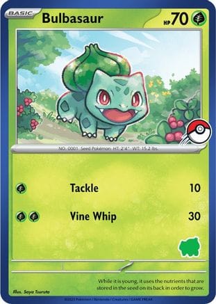 'Pokemon - 'Bulbasaur (Blue Border)  My First Battle - Unconfirmed
