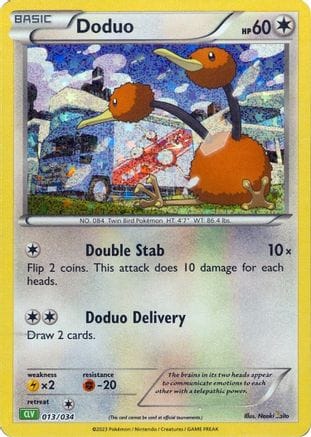 'Pokemon - 'Doduo 013/034  - Holofoil Trading Card Game Classic - Classic Collection