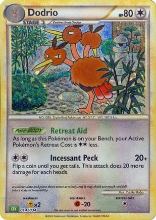'Pokemon - 'Dodrio 014/034  - Holofoil Trading Card Game Classic - Classic Collection