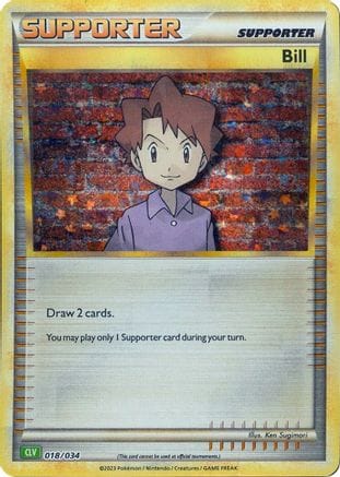 'Pokemon - 'Bill (CLV) 018/034  - Holofoil Trading Card Game Classic - Classic Collection