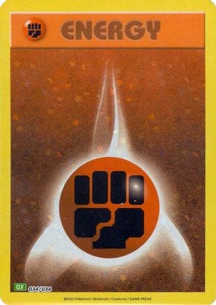 'Pokemon - 'Basic Fighting Energy 034/034  - Holofoil Trading Card Game Classic - Classic Collection