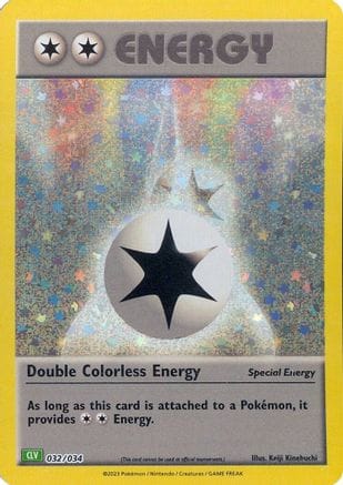 'Pokemon - 'Double Colorless Energy (CLV) 032/034  - Holofoil Trading Card Game Classic - Classic Collection