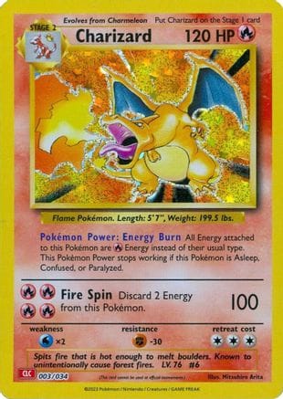 'Pokemon - 'Charizard 003/034  - Holofoil Trading Card Game Classic - Classic Collection