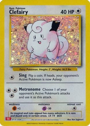'Pokemon - 'Clefairy 013/034  - Holofoil Trading Card Game Classic - Classic Collection