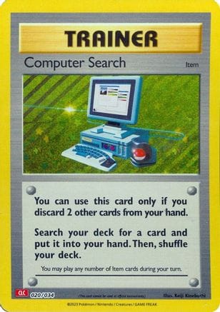 'Pokemon - 'Computer Search (CLC) 020/034  - Holofoil Trading Card Game Classic - Classic Collection