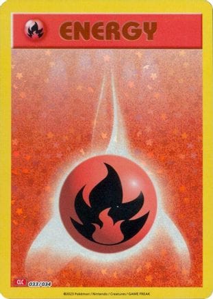 'Pokemon - 'Basic Fire Energy 033/034  - Holofoil Trading Card Game Classic - Classic Collection