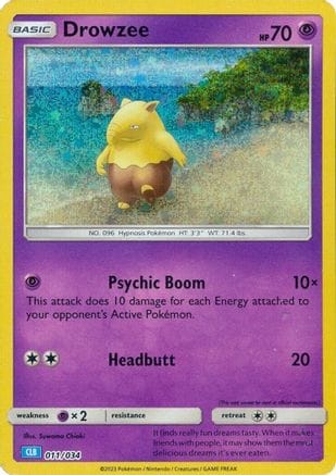 'Pokemon - 'Drowzee 011/034  - Holofoil Trading Card Game Classic - Classic Collection