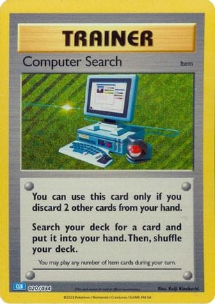'Pokemon - 'Computer Search (CLB) 020/034  - Holofoil Trading Card Game Classic - Classic Collection