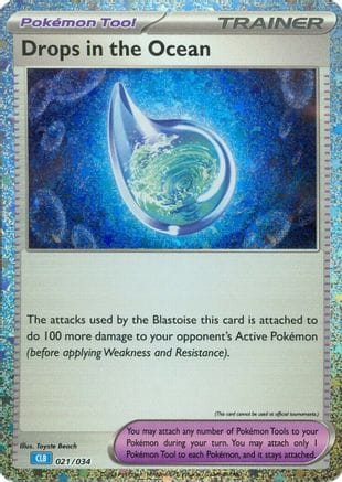 'Pokemon - 'Drops in the Ocean 021/034  - Holofoil Trading Card Game Classic - Classic Collection