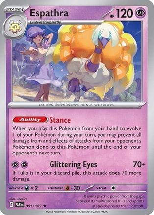'Pokemon - 'Espathra 081/182  Deck Exclusives - Rare