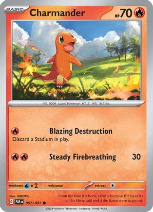 'Pokemon - 'Charmander 007/091  SV Paldean Fates - Common
