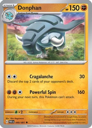 'Pokemon - 'Donphan 049/091  SV Paldean Fates - Uncommon