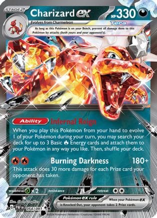'Pokemon - 'Charizard ex 054/091  - Holofoil SV Paldean Fates - Double Rare