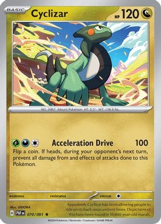 'Pokemon - 'Cyclizar 070/091  - Holofoil SV Paldean Fates - Rare