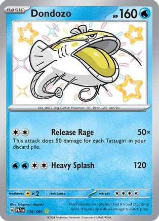 'Pokemon - 'Dondozo 126/091  - Holofoil SV Paldean Fates - Shiny Rare