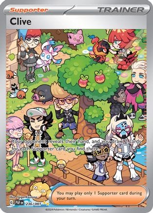 'Pokemon - 'Clive 236/091  - Holofoil SV Paldean Fates - Special Illustration Rare