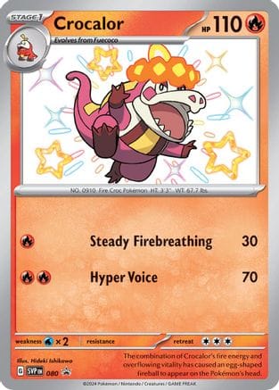 'Pokemon - 'Crocalor 080  - Holofoil SV Scarlet & Violet Promo Cards - Promo