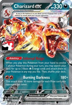 'Pokemon - 'Charizard ex 125/197  - Holofoil Prize Pack Series Cards - Double Rare