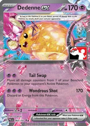'Pokemon - 'Dedenne ex 093/193  - Holofoil Prize Pack Series Cards - Double Rare