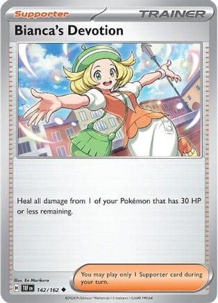 'Pokemon - 'Bianca's Devotion 142/162  - Reverse Holofoil SV05 Temporal Forces - Uncommon